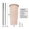 710Ml Bubble Tea Cup Non-Slip Double-Layer Stainless Steel Straw Cup Multi-Color Straw Thermal Insulation Water Cup