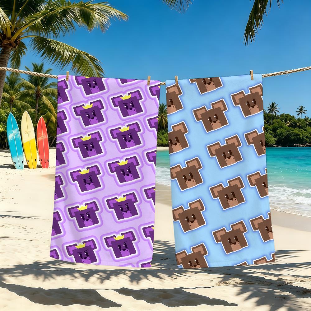 Game Towel A-Adventure For S-Super Outdoor B-Bear Camping Beach Towel Super Absorbent Quick-Drying Summer Towel