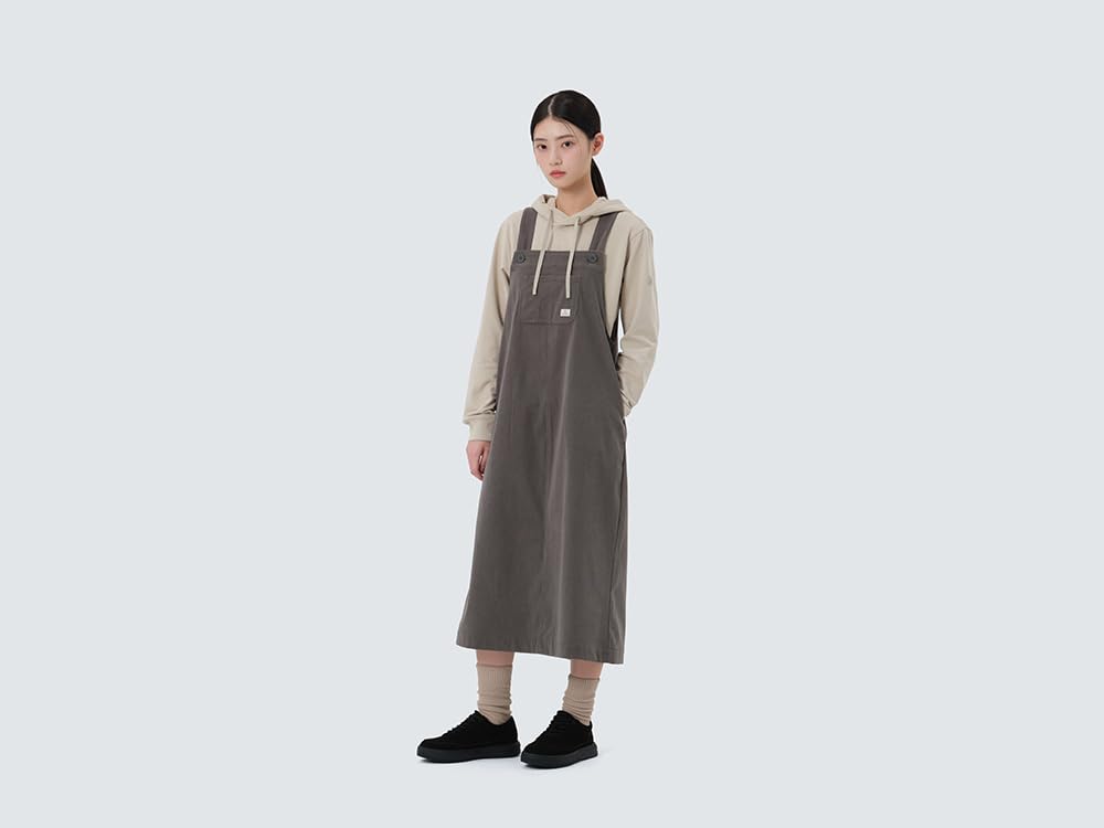 Snow Peak Corduroy Overall Dress Dark Size S Women's GS-S25WWFOP73, Grey,
