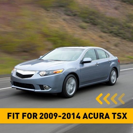 For 2009-2014 Acura TSX Leather Front Door Panels Armrest Cover Skin Black 2Pcs