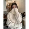Navy Collar Zipper Sweater Jacket Female Early Spring Lazy Wind Loose Thin Knitted Cardigan Comfortable Versatile and Fashionable