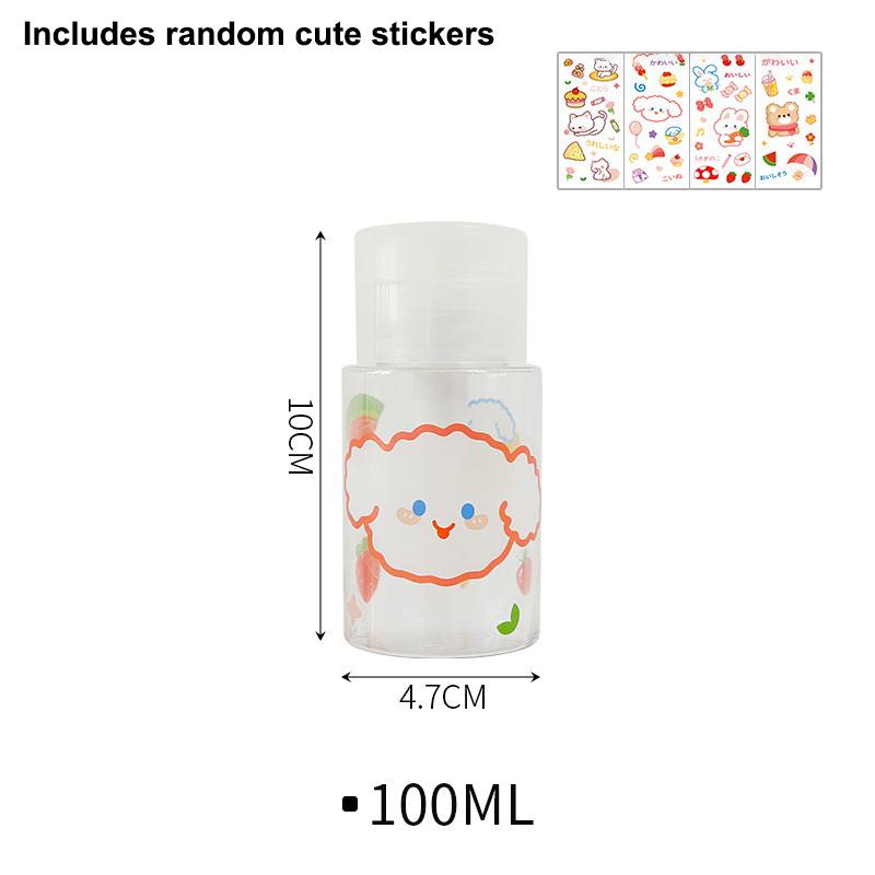 

Cute Pump Bottle, Portable Plastic Makeup Remover Bottle, Sample Bottle, Liquid Cosmetic Bottle Set For Outdoor Travel
