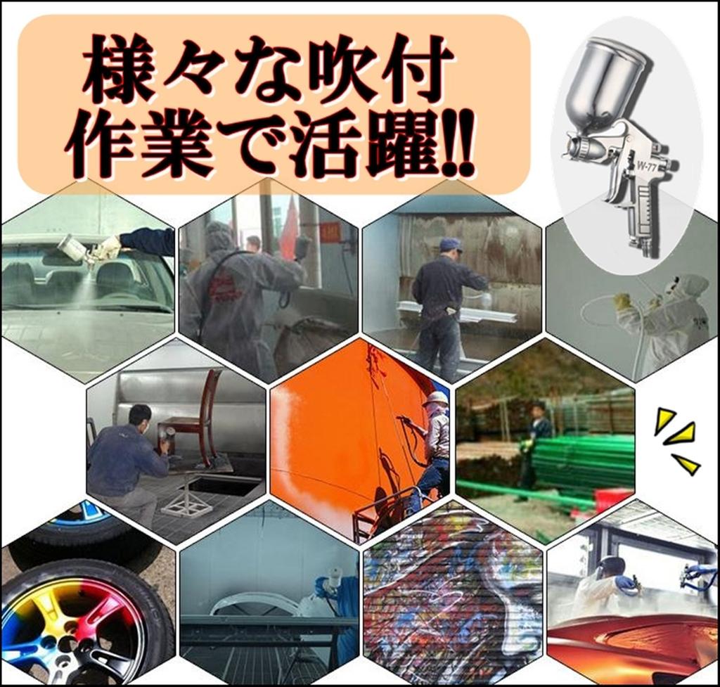 W-77 Gravity Feed Air Spray Gun, Nozzle Sizes 2.0mm, 2.5mm, and 3.0mm (3.0mm Nozzle)