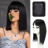 Synthetic Straight Hair With 3 Clips Hair Extensions Natural Hairpieces For Women With Bangs Natural Color