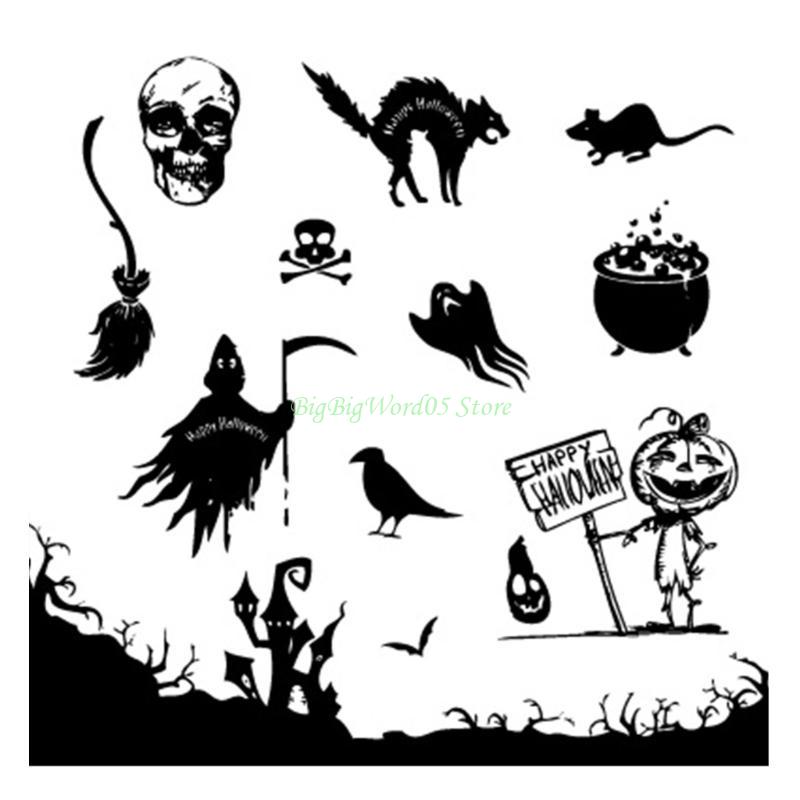 24TE Silicone Seal Stamp Halloween Series Clear Stamps DIY Scrapbooking Card Making