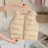 2026 Autumn/Winter Kids' Lightweight Cotton Vest: Unisex Korean Style Warm Solid Color Cape for Toddlers