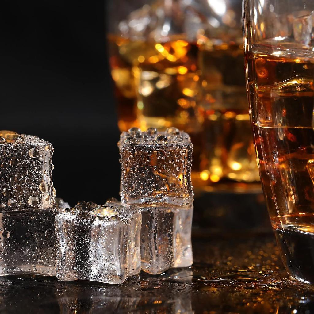 100 Pieces Clear Fake Ice Cubes Square Acrylic Gems Acrylic Clear Ice Rocks Fake Ice Cubes Display Wedding Display Vase-hy