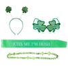 Patricks Day Costume Set Party Favor Saint Patrick's Day Accessories Decorations Supplies Shamrock Eyeglasses Headband