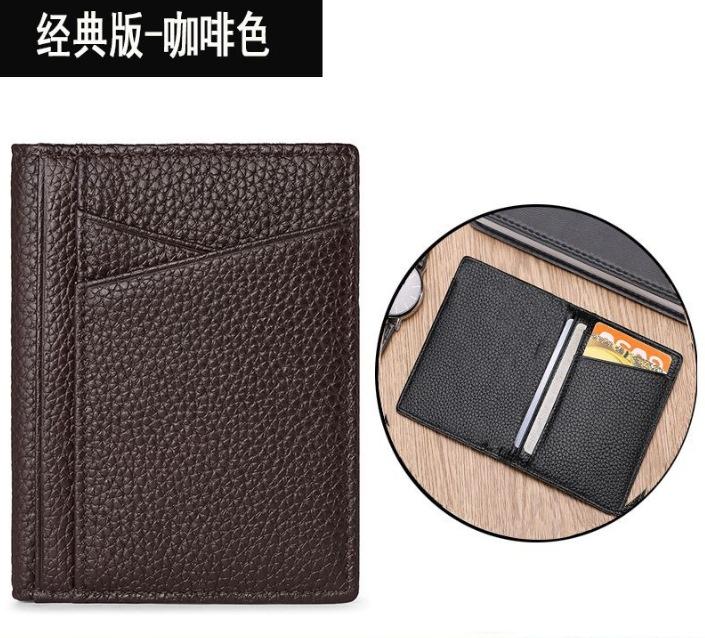 Men Slim RFID Blocking Wallet PU Leather Card Holder Minimalist Front Pocket Wallet Thin Bifold Credit Card Case Money Clip Wallet
