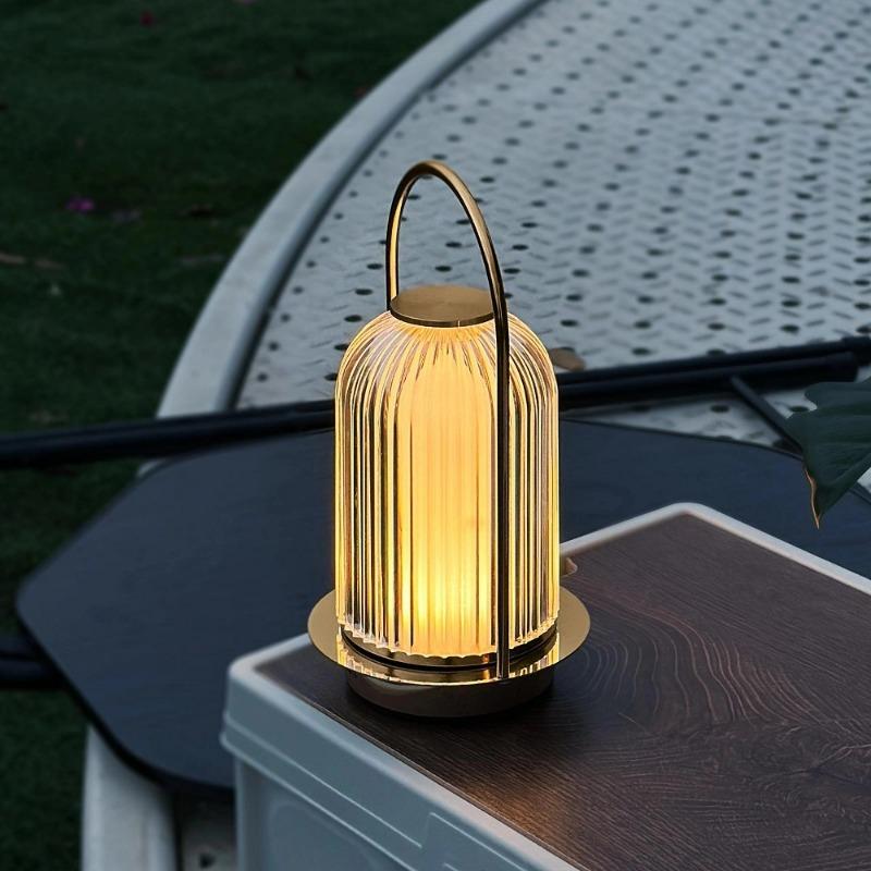 Cordless Table Lamp Rechargeable LED Night Light with 3 Color Stepless Dimming Ambient Lighting Bedside Lamp for Bedroom