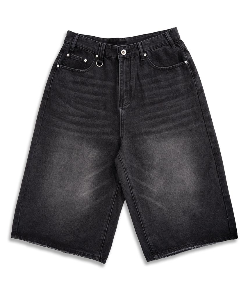 UNDEROFF Wide-Fit Washed Cropped Denim Pants Light Blue