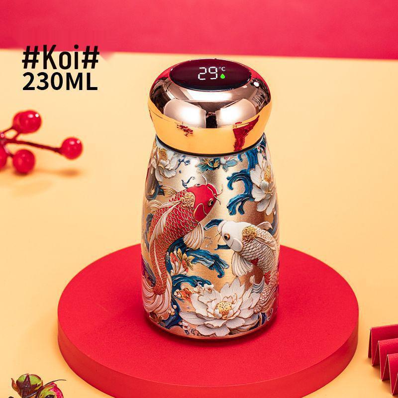 Golden Peacock Retro Insulated Cup - 316 Inner Liner, Portable Design, Keeps Beverages Hot or Cold.