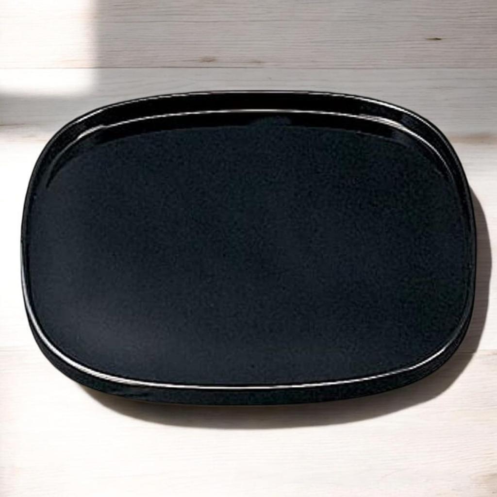 Black Lacquerware Tray Made in Japan J-kitchens 1-shaku (33cm) Non-Slip (ABS Resin)