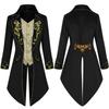 Men's Steampunk Coat Tuxedo Medieval Costume Gothic Victorian Frocker Uniform Party Retro Casual Halloween Tailcoat Jackets