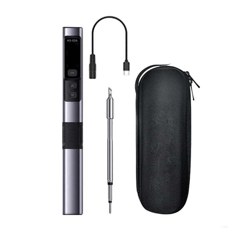 

Soldering Tool for Electronics Repair Fast Heating Temperature Adjustable LCD HS02A