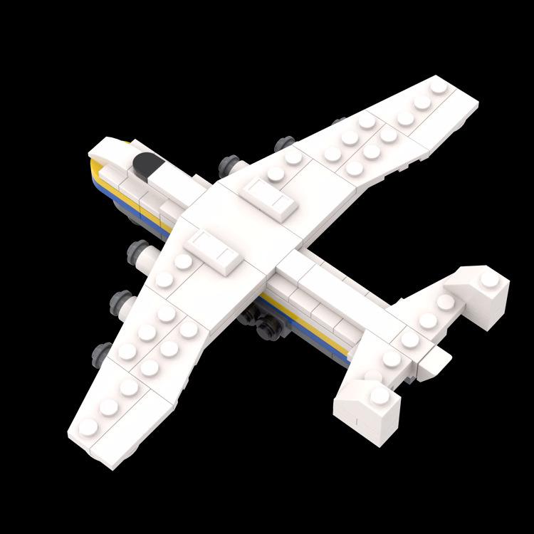 An225 Aircraft Air Transport Aircraft Assembly Toy Model Ornament Compatible Small Particle Set