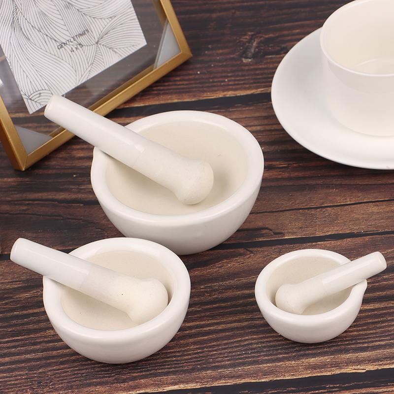 60/80/100 mm Mörser Stößel Gewürzbrecher Keramikschale Tough Foods Pfeffer Ingwer