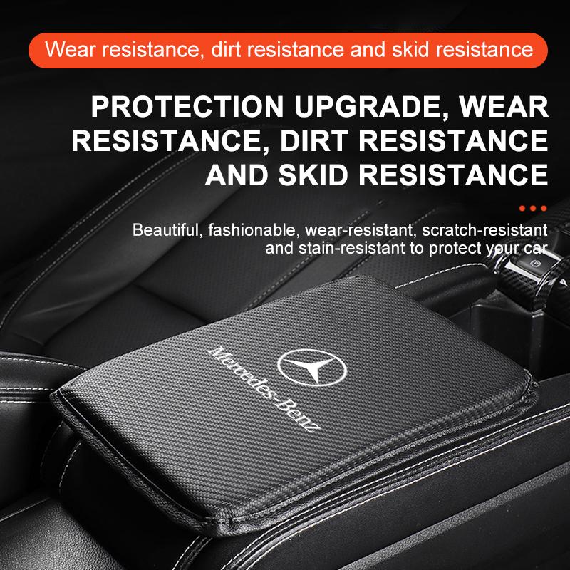 1Pcs Car Armrest Box Mats Leather Center Console Covers Styling For Mercedes-Benz V177 W247 W176 W177 W207 W203 W204 GLA GLC X253 GLK Class