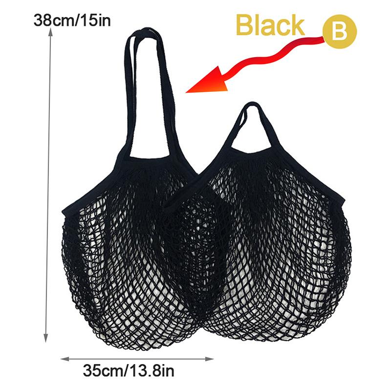 Reusable Grocery Produce Bags Cotton Mesh String Net Tote Bag Fruit Vegetable