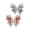 Butterfly Shaped Zircon Crystal Brooch For Formal Outfits Evening Wear Vintage Inspired Elegant Lapel Pin Accessories