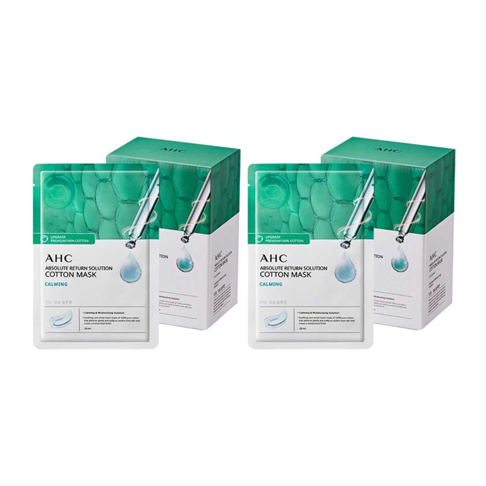 AHC Pure Cotton Mask Pack Absolute Return Calming 50-Sheet Set