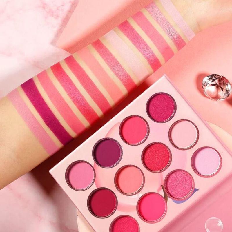 DE'LANCI - 12 Colors Pink Peach Eyeshadow Palette