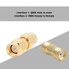 2Pcs SMA Male to Male Double Pass Adapter 2Pcs SMA Female to Female Double Pass Connector Golden