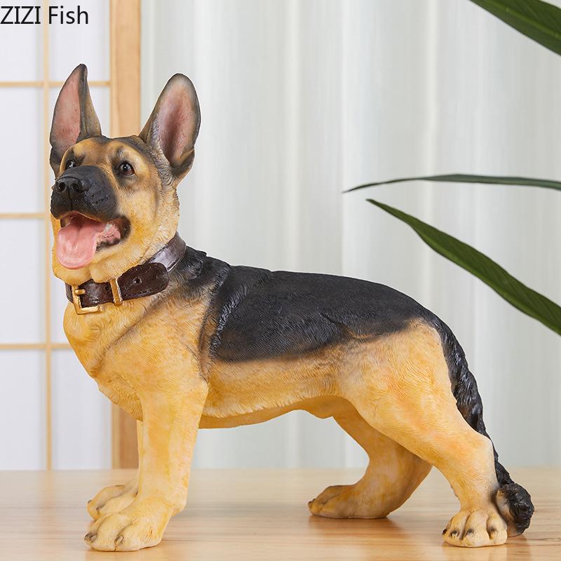 Golden Retriever French Bulldog Statue Simulated Animal Ornaments Desk Decoration Creative Puppy Sculpture Room Aesthetic Decor