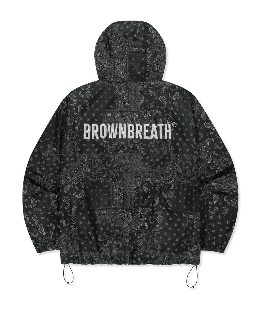 Brownbreath Paisley Anorak - Schwarz