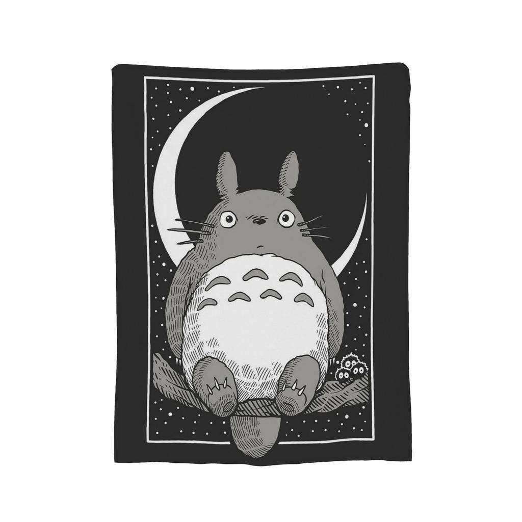 Cute T-Totoros Miyazaki Hayao Blanket Flannel Textile Decor Multi-function Super Soft Throw Blankets for Bed Office Bedspread