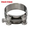 Teile Auspuffrohr Clamp Motorrad Hinten 2In 51mm Band Edelstahl