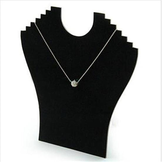 Necklace Bust Jewelry Pendant Chain Display Holder Neck Velvet Stand Easel