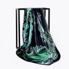 90cm Square Shawls Women Hijab Scarf For Hair Fashion Print Kerchief Neck Scarves Female Silk Satin Bag Scarfs For Ladies Banada