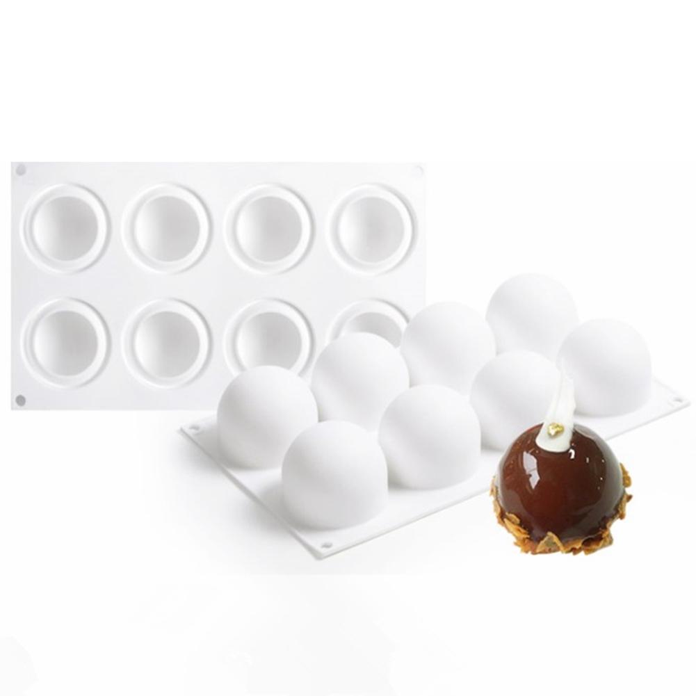8 Holes Sphere Silicone Mold 3D Spherical Mousse Cake Mold Dessert Decoration Mold Cake Decoration Tools Cake Tools