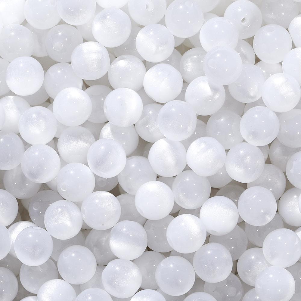 10/20Pcs/Lot 8/10/12mm Resin Imitation Cat Eye Round Beads for Handmade Making Jewelry Diy Bracelet Necklace Accessories