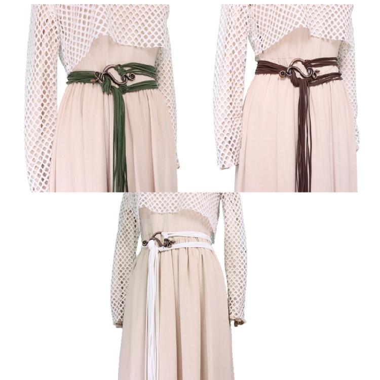 Vikinges Trolles Crosses Belt Long Rope Rings Knotted Belt Norses Witch Waist Belt Medieval Long Rope Belt for Cosplay