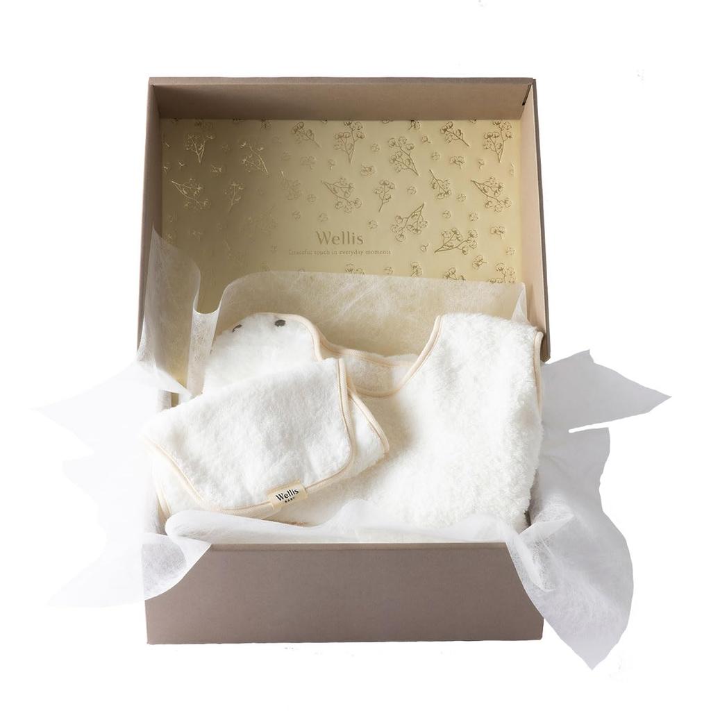 Wellis BABY Sweet Dream Box Natural White Sweat Natural (Swaddle, Sleeper, Pad, White)