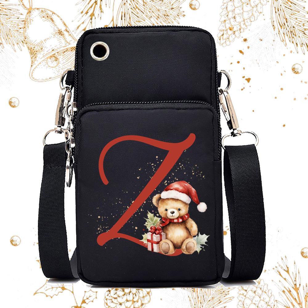 

Рождественская трендовая многофункциональная повседневная сумка-мессенджер с принтом 26 английских букв No specification