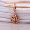 -Selling Newcopper Rose Gold Family Tree Charm Fitting Bead Suitable For Original Bracelet Diy Women'S Exquisite Jewelry