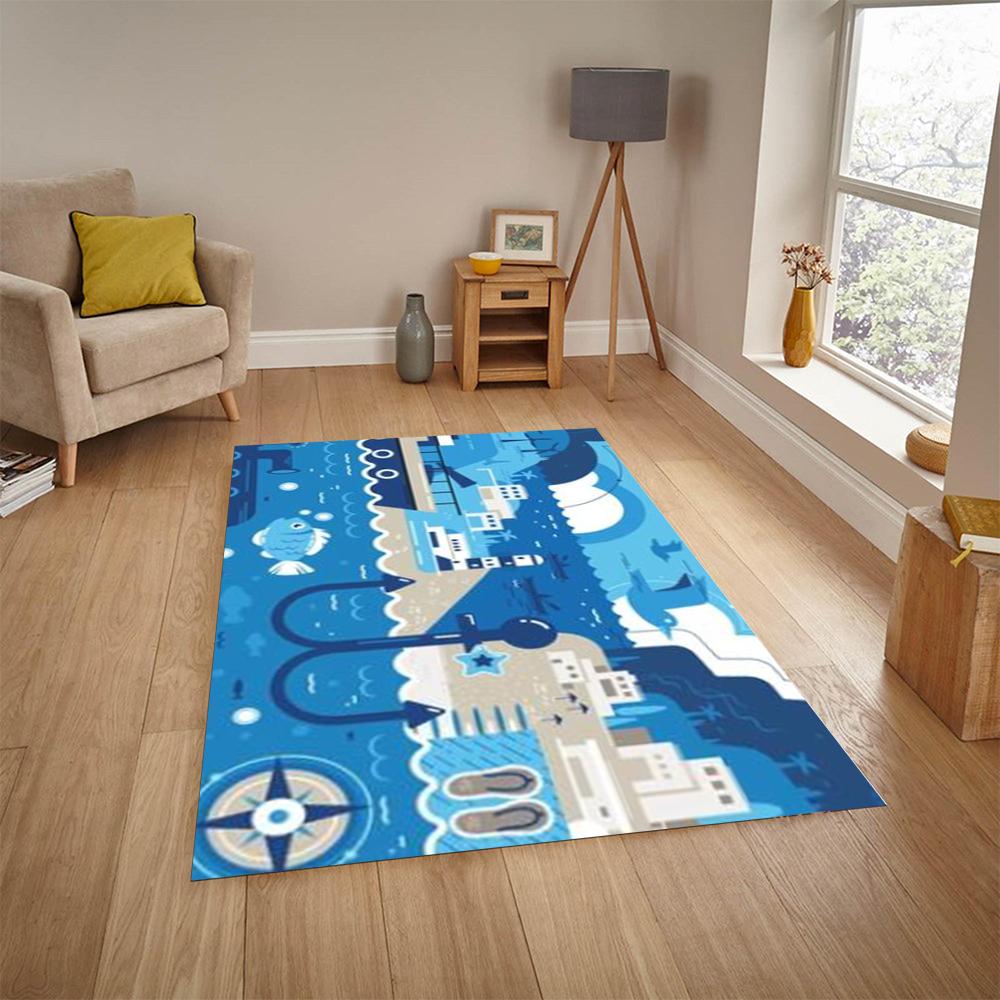Japońskie Anime Scena Nocna Dywany Mata Podłogowa do Zabawy dla Dzieci Super Nadruk Dywany Nowoczesny Wystrój Salonu Domowego Zmywalny Dywan Podłogowy