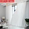 French Light Luxury Drapes Large Area Balcony Bay Window Curtain Minimalist Living Room Drape Home Bedroom Sunscreen Curtains