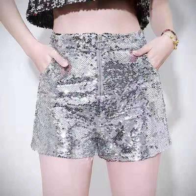 New Versatile Sequin High Waisted Shorts, Dance Casual Loose Stage Hong Kong Style Super Hot Shorts