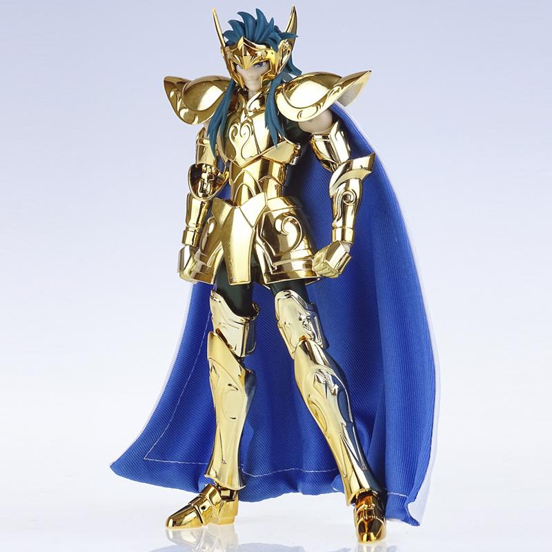 MST Saint Seiya Myth Cloth EXM/EX Metal Aquarius Camus With Hyoga Cygnus Head 24K Hades Gold Knights of the Zodiac Action Figure