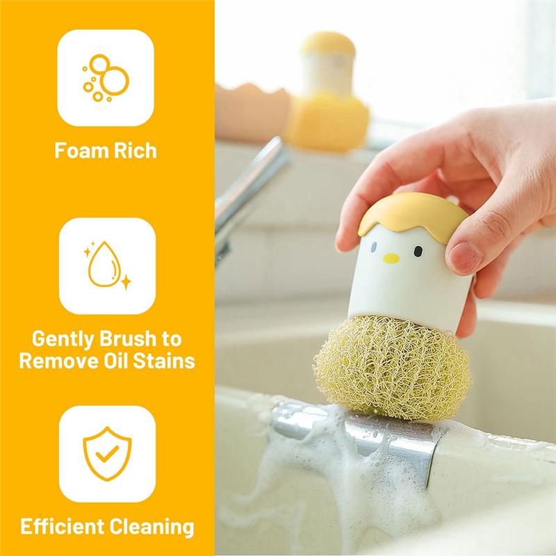 Eggshell Chicken Shaped Cleaning Brush Detachable Cleaning Ball For Cleaning Kitchen Kitchen Multipurpose Cleaning Brush