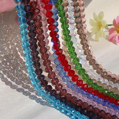 Crystal Wheel Beads 8mm Multicolor Faceted Glass Beads For Jewelry Making DIY Bracelet Necklace Earring