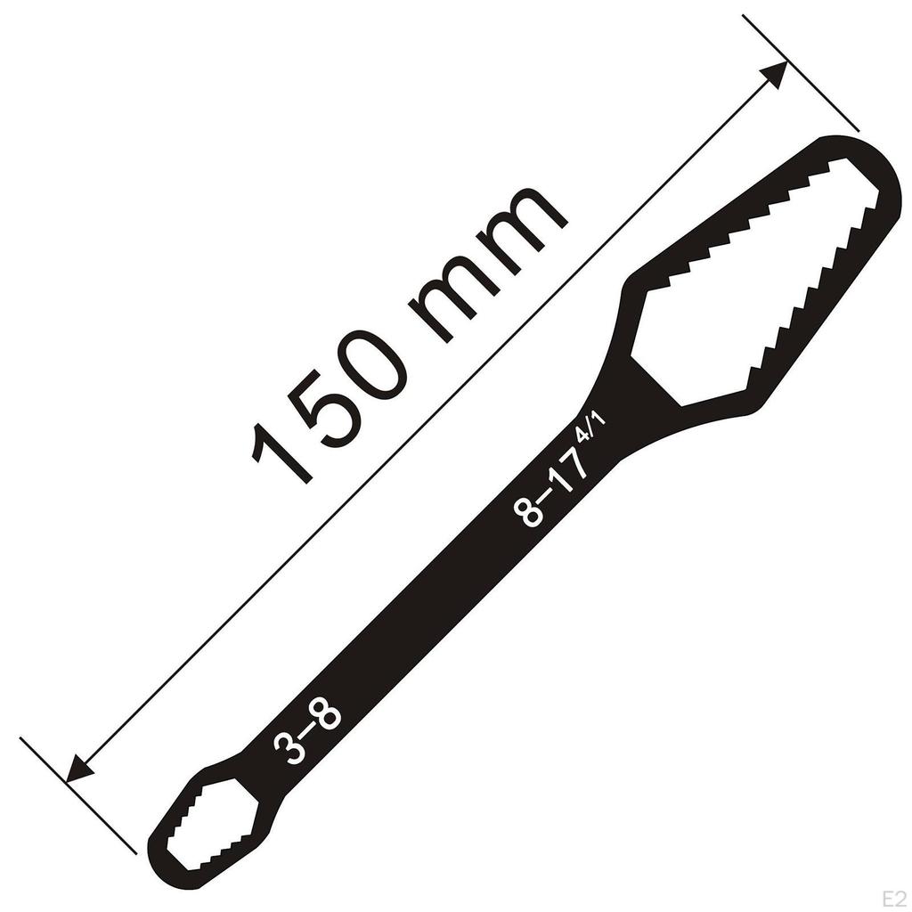 3-17mm Oboustranný klíč Ocel Vysoká tvrdost Auto nářadí Nastavitelný Univerzální