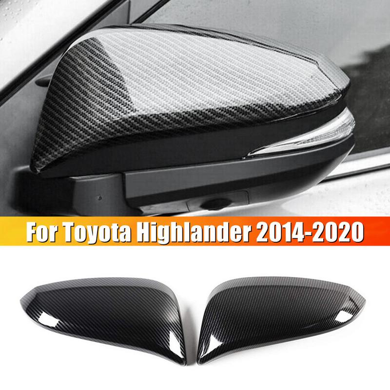 For Toyota Highlander 2014 2015 2016 2017 2018 Car Rearview Side Mirror Cover Wing Cap Exterior Door Housing Shell Trim