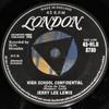 7inch Record JERRY LEE LEWIS  High School Confidential 45HLS8780 London Records 1958 UK Rock Used