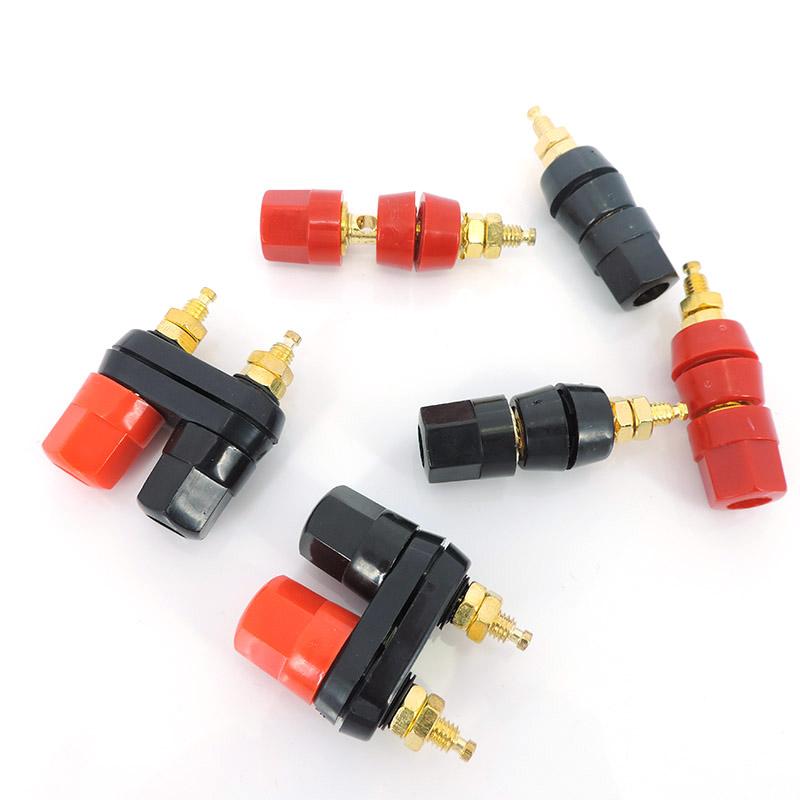 3 Typen Rot Schwarz Bananenstecker Paar Klemmen Buchse 4mm Stecker Verstärkerklemme Polklemme Bananen Audio Lautsprecher Buchse
