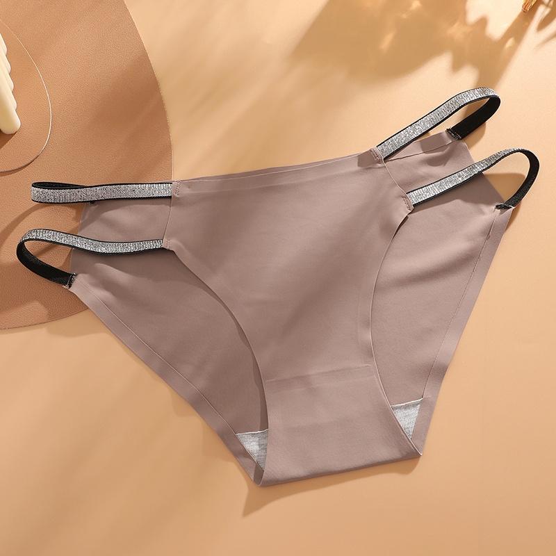 FINETOO Seamless Panty For Women Waist Sexy Belt Design Mid-Waist Brief Comfortable Underwear